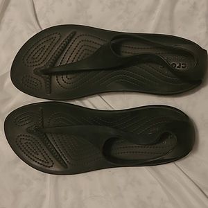 Black Croc sandals